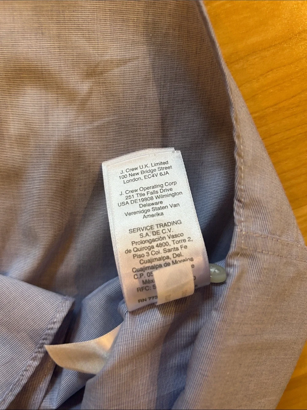 J. Crew Men's Blue Button-Down Dress Shirt